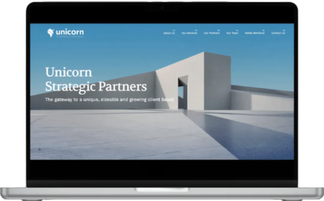 Proyecto web de Unicorn SP desarrollado por CreceConWeb