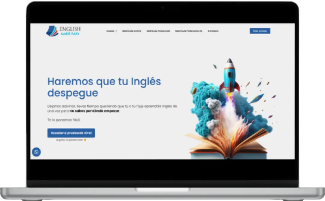 Proyecto web de English Made Easy desarrollado por CreceConWeb